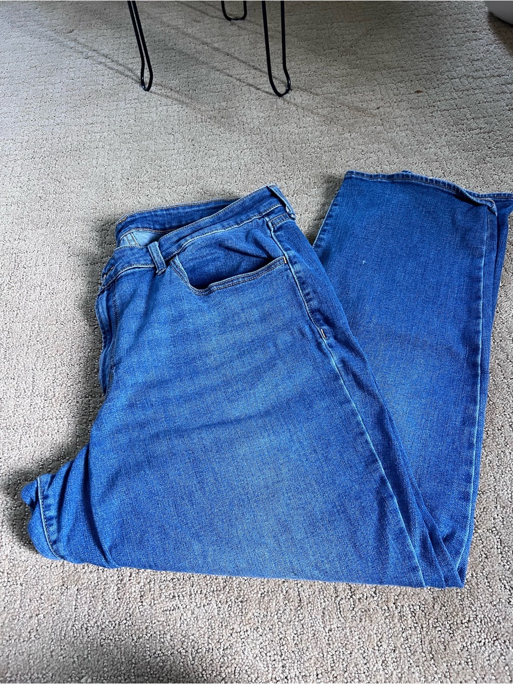 Old Navy Women’s Straight Leg Jeans — Bright Blue Denim